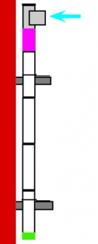 1x Einwurf OG-KG. D=250mm. 1 x Türe seitlich 90°