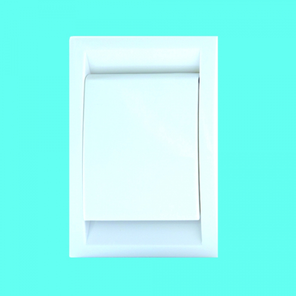 Wandsaugdose  DECO - lang. Kunststoff weiß. glänzend